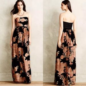 Anthropologie Erin Featherstone Rosalind Velvet Gown size 12